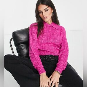 Free People Every Cloud Pullover in Fuchsia Fizz Size Small